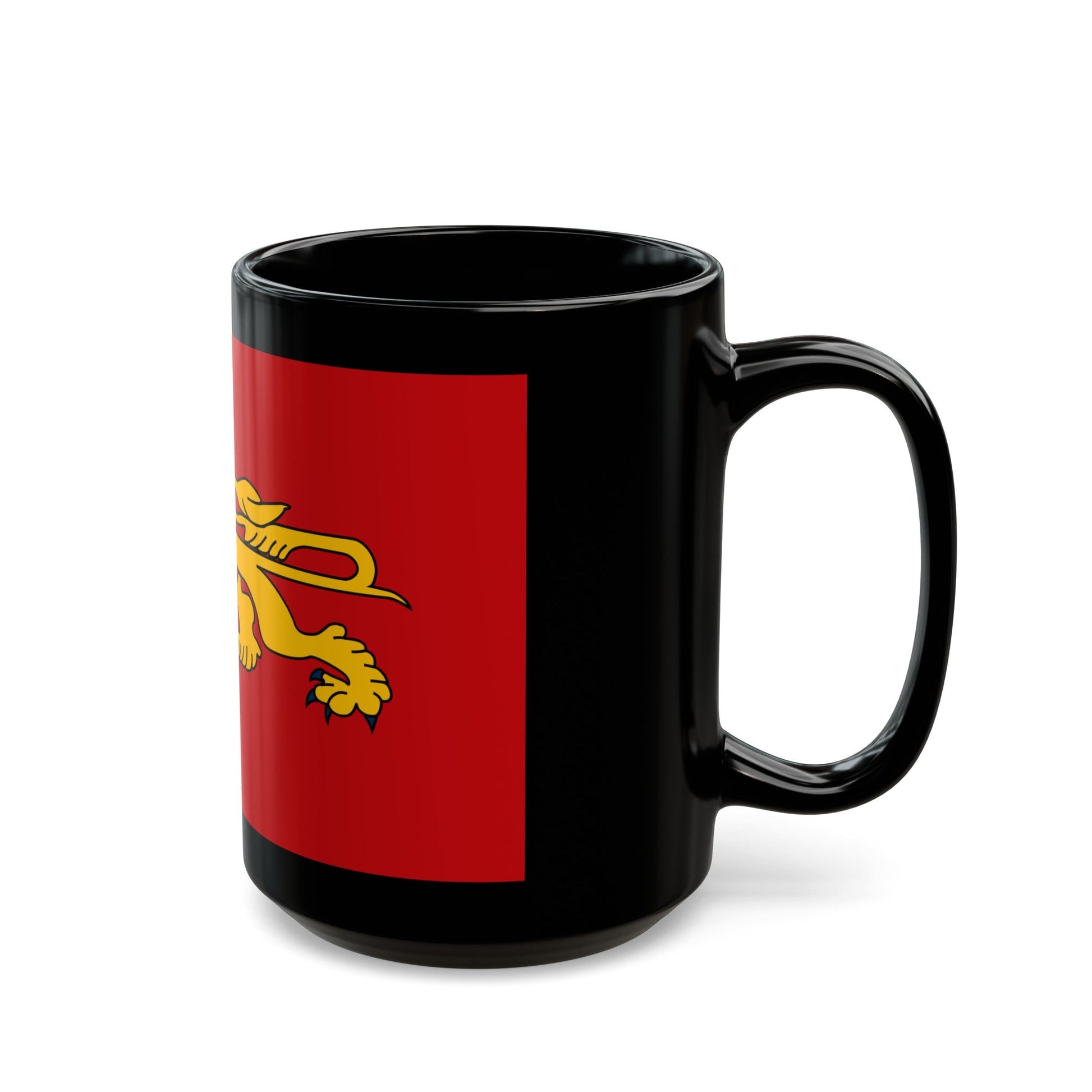 Flag of Aquitaine France - Black Coffee Mug-The Sticker Space