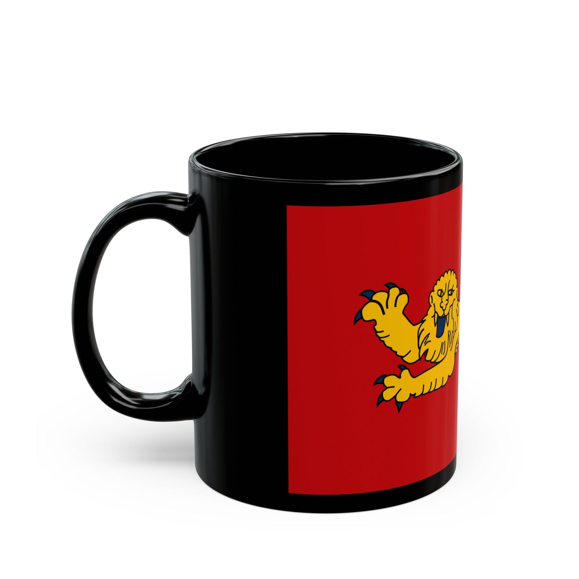 Flag of Aquitaine France - Black Coffee Mug-The Sticker Space