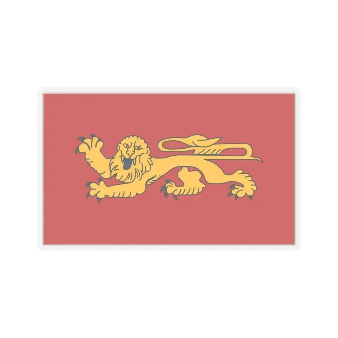 Flag of Aquitaine France - STICKER Vinyl Kiss-Cut Decal 4 Inch Transparent - The Sticker Space