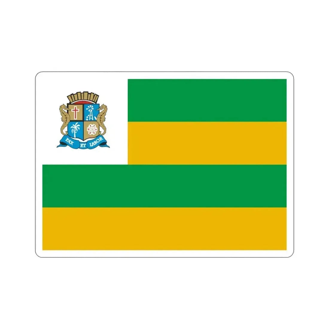Flag of Aracaju Sergipe STICKER Vinyl Die-Cut Decal 4 Inch - The Sticker Space