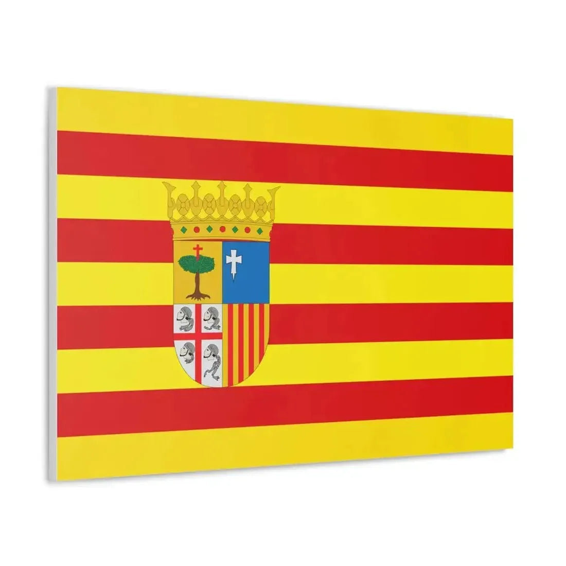 Flag of Aragon Spain - Canvas Wall Art - The Sticker Space