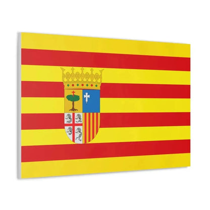 Flag of Aragon Spain - Canvas Wall Art - The Sticker Space
