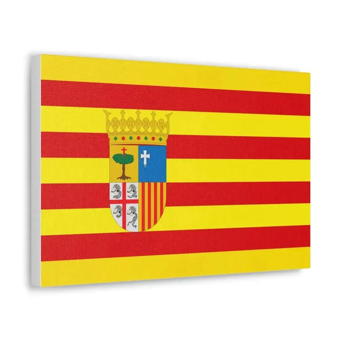Flag of Aragon Spain - Canvas Wall Art - The Sticker Space