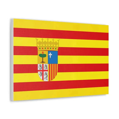 Flag of Aragon Spain - Canvas Wall Art - The Sticker Space