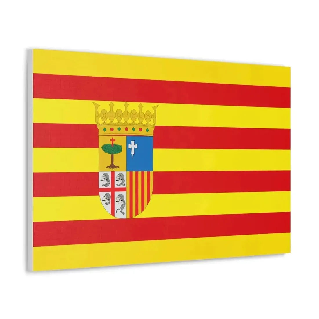 Flag of Aragon Spain - Canvas Wall Art - The Sticker Space