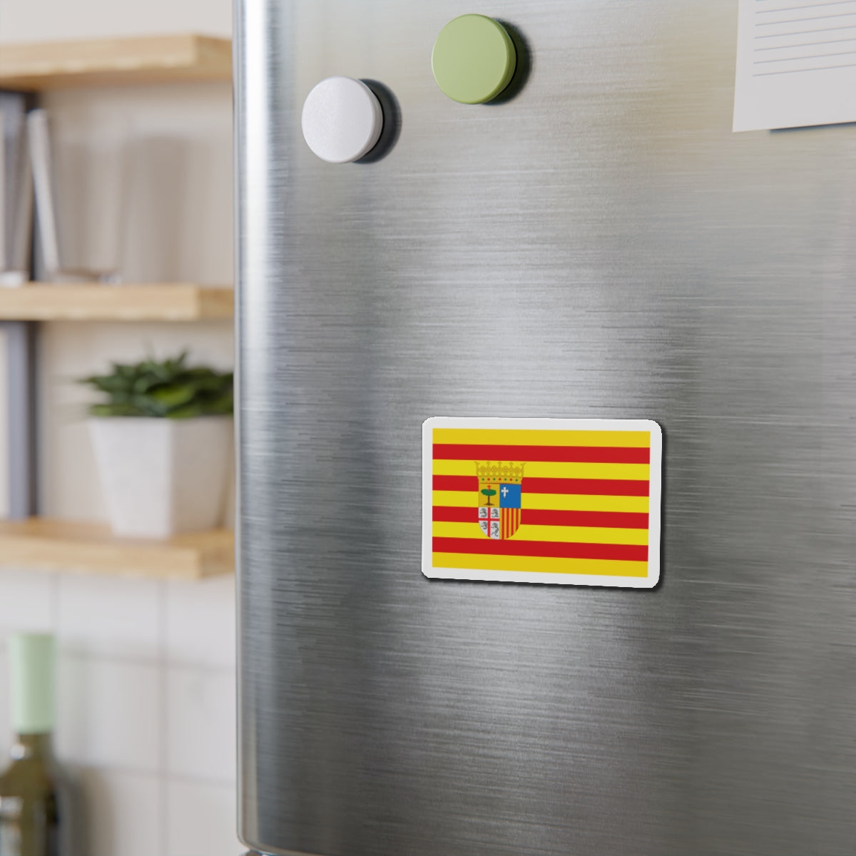 Flag of Aragon Spain - Die-Cut Magnet-The Sticker Space