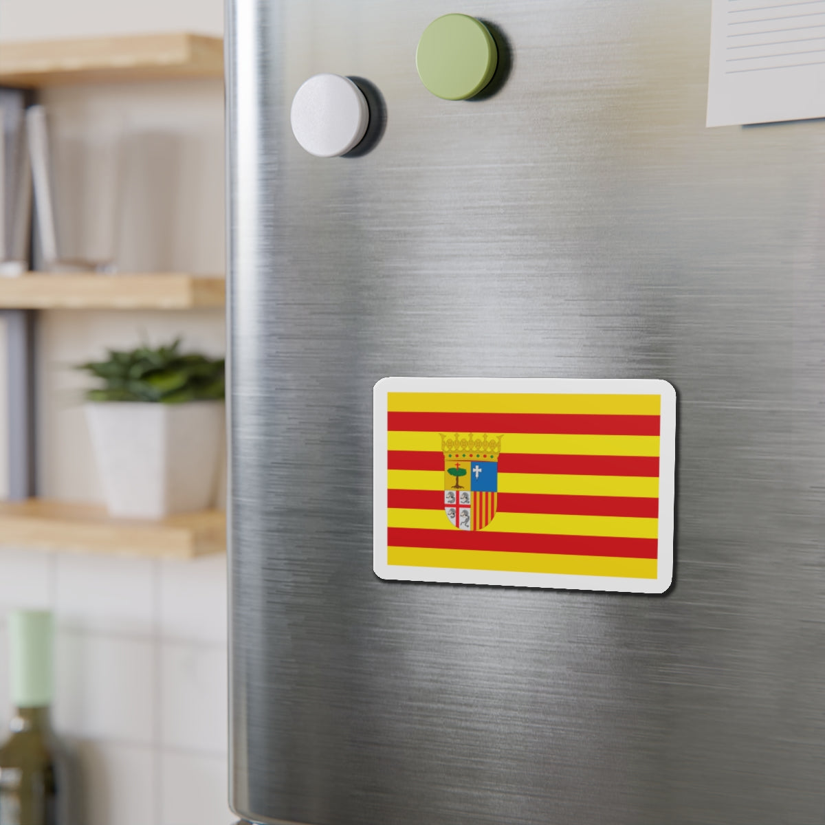 Flag of Aragon Spain - Die-Cut Magnet-The Sticker Space