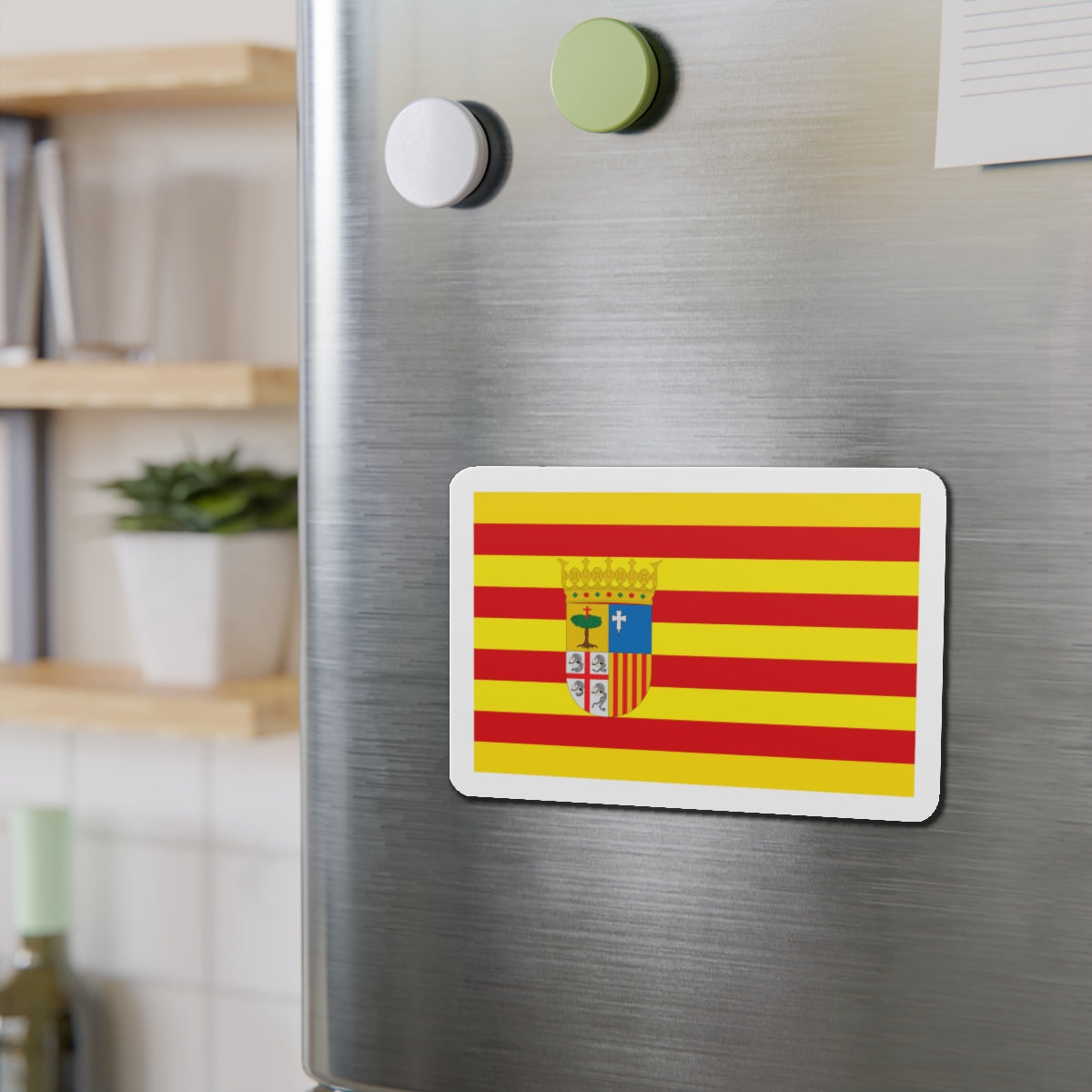 Flag of Aragon Spain - Die-Cut Magnet-The Sticker Space