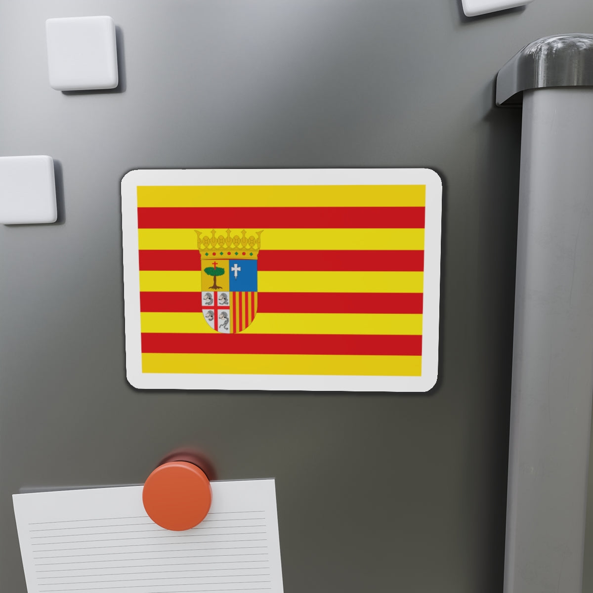 Flag of Aragon Spain - Die-Cut Magnet-The Sticker Space