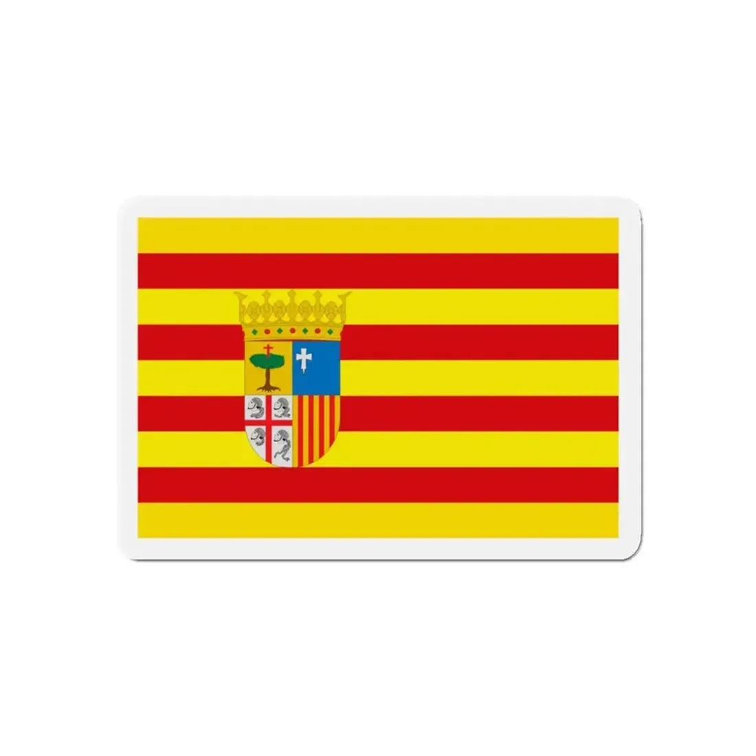 Flag of Aragon Spain - Refrigerator Magnet - The Sticker Space