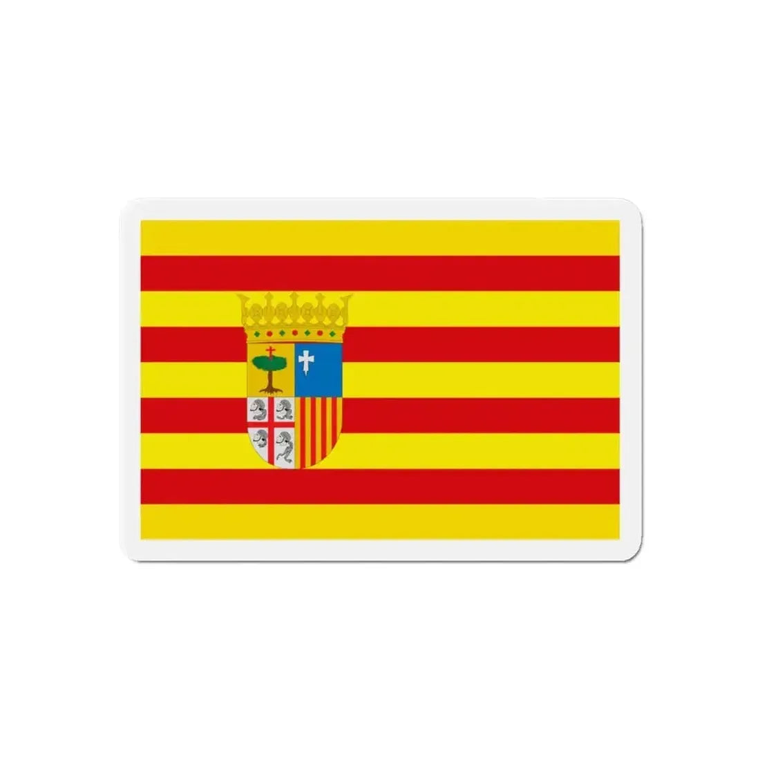 Flag of Aragon Spain - Refrigerator Magnet - The Sticker Space