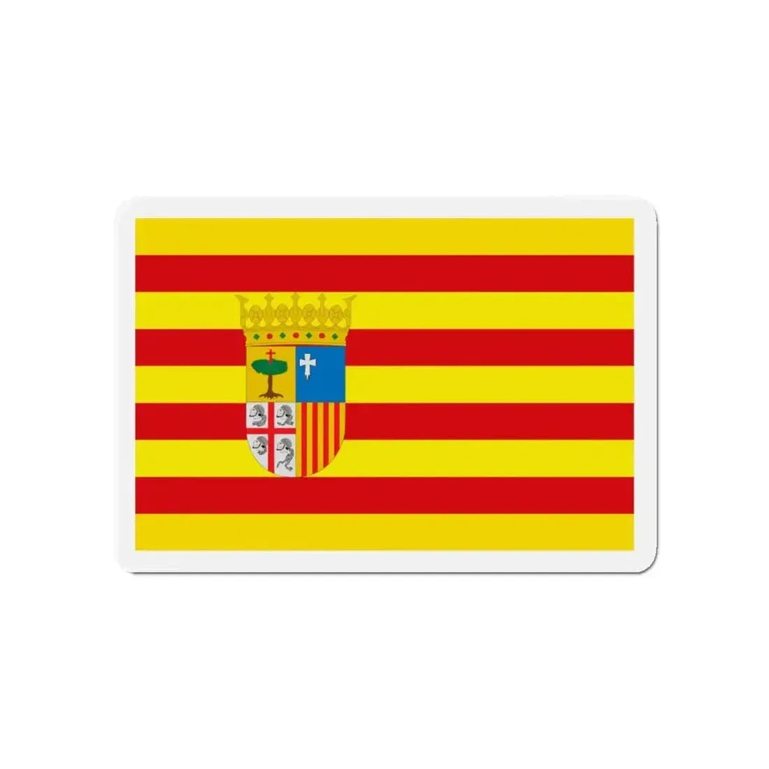 Flag of Aragon Spain - Refrigerator Magnet - The Sticker Space