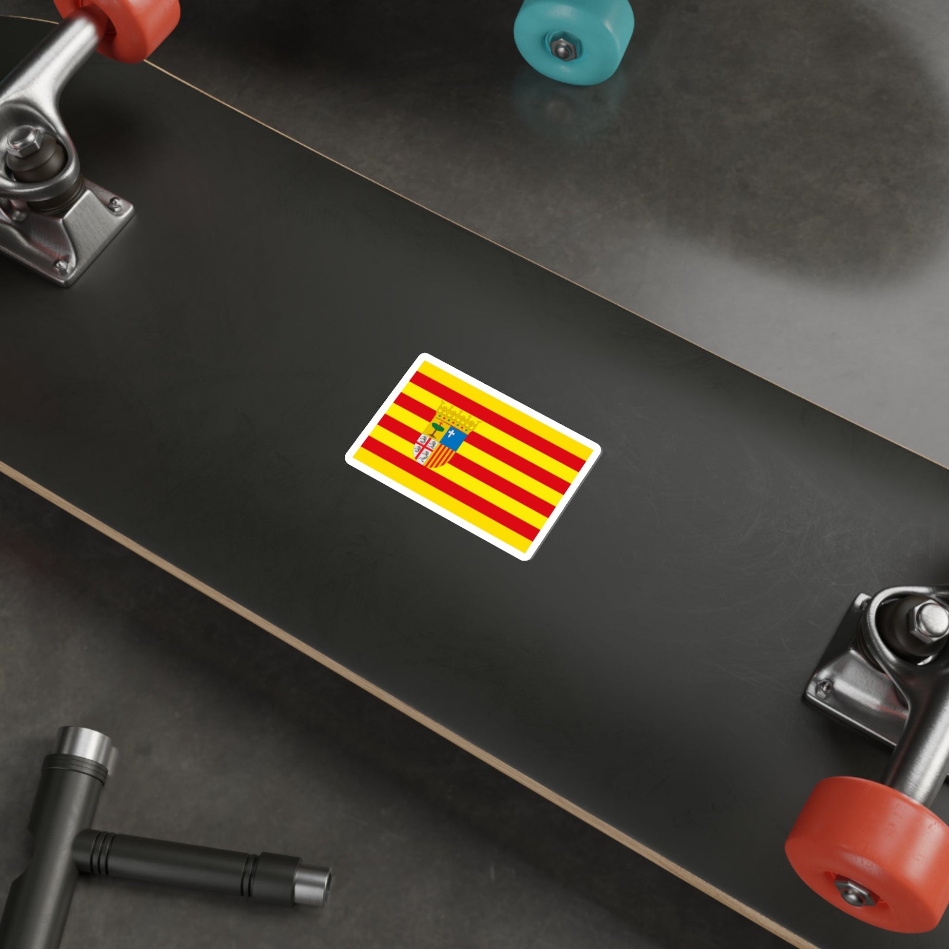 Flag of Aragon Spain STICKER Vinyl Die-Cut Decal-The Sticker Space