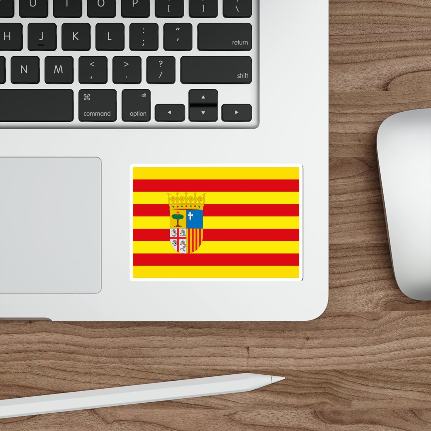 Flag of Aragon Spain STICKER Vinyl Die-Cut Decal-The Sticker Space