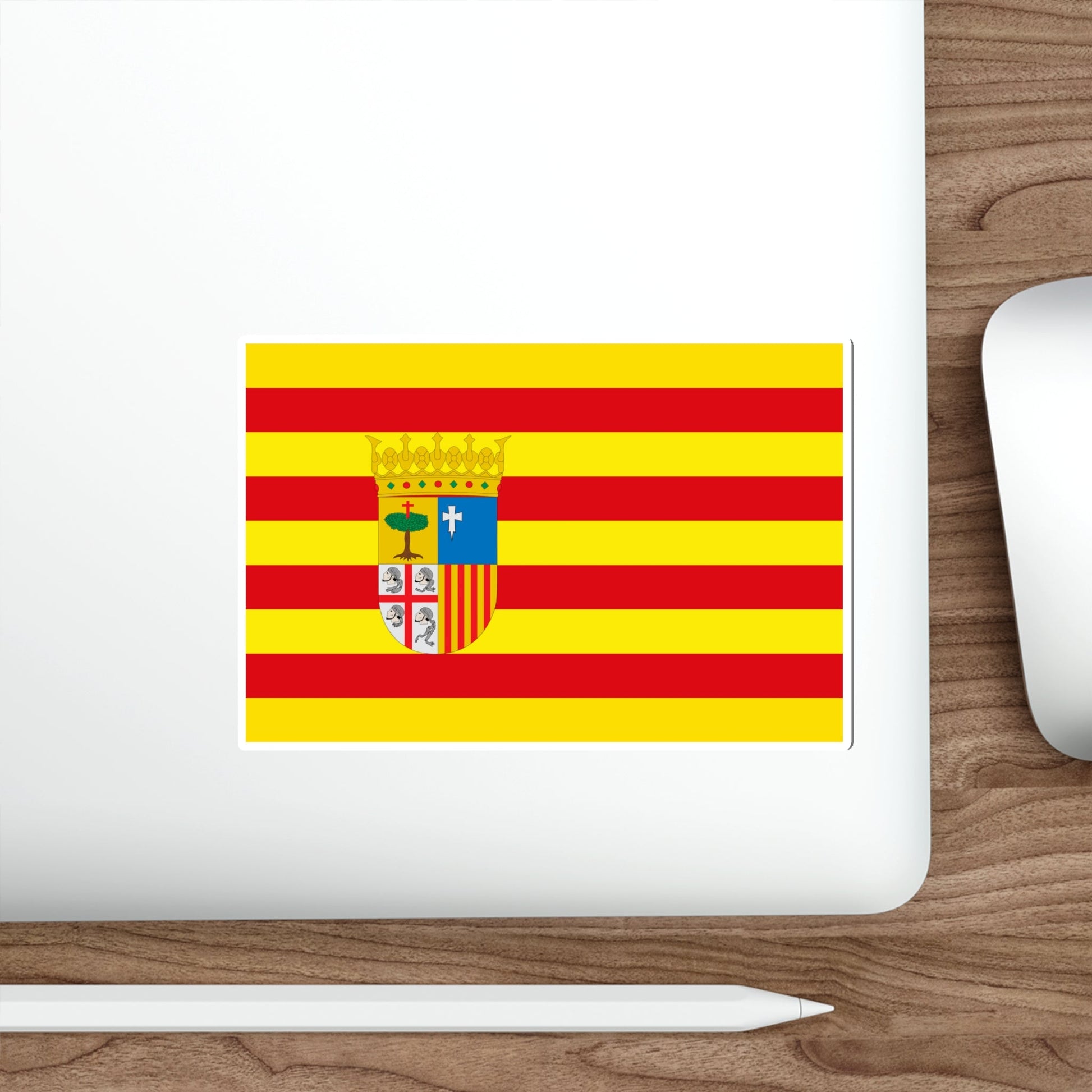 Flag of Aragon Spain STICKER Vinyl Die-Cut Decal-The Sticker Space