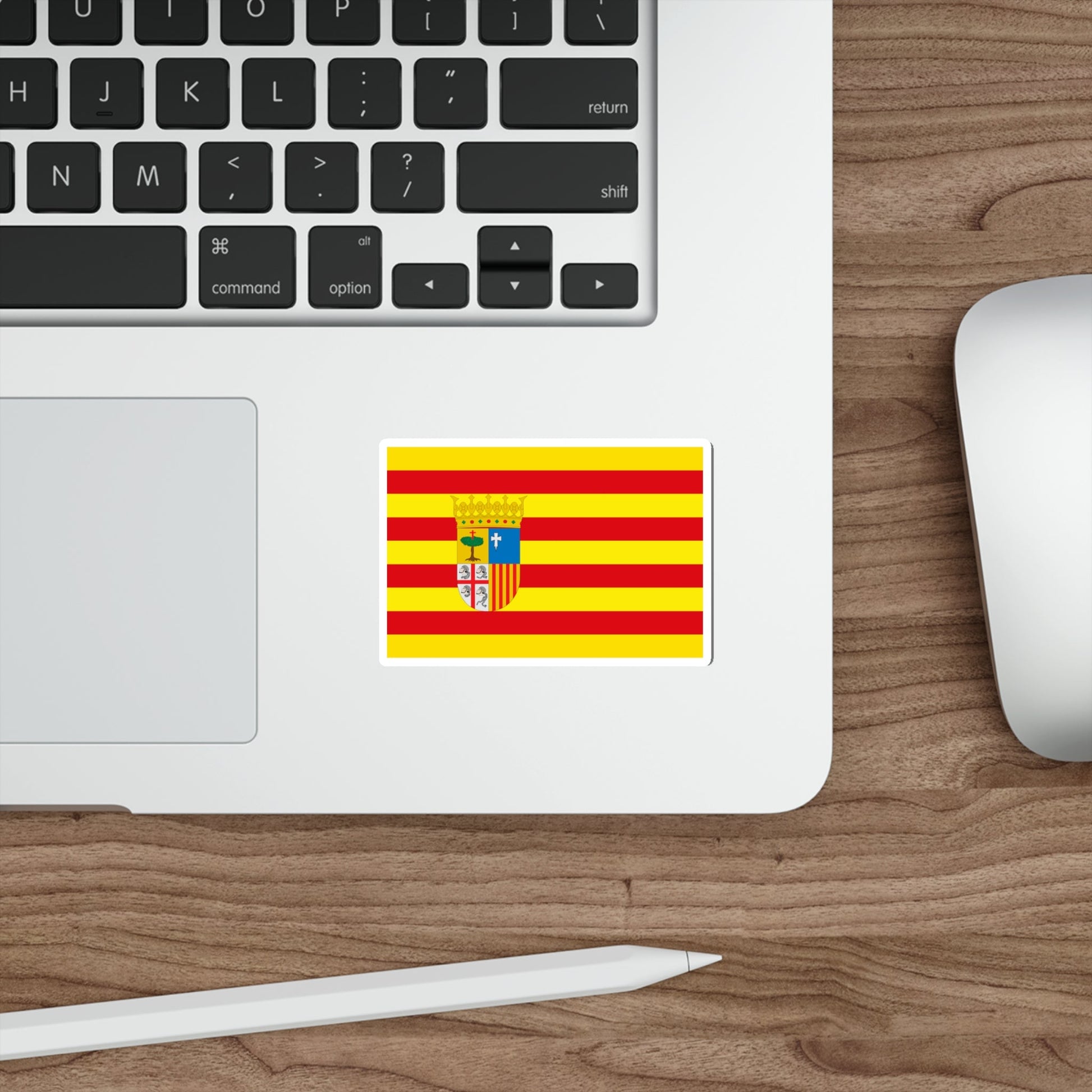 Flag of Aragon Spain STICKER Vinyl Die-Cut Decal-The Sticker Space