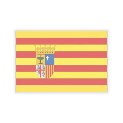 Flag of Aragon Spain - STICKER Vinyl Kiss-Cut Decal 3 Inch Transparent - The Sticker Space