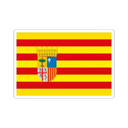 Flag of Aragon Spain - STICKER Vinyl Kiss-Cut Decal 6 Inch White - The Sticker Space