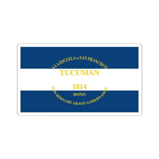 Flag of Araoz (Argentina) STICKER Vinyl Kiss-Cut Decal 2 Inch White - The Sticker Space