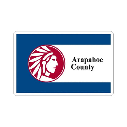 Flag of Arapahoe County Colorado (United States) STICKER Vinyl Kiss-Cut Decal 4 Inch White - The Sticker Space