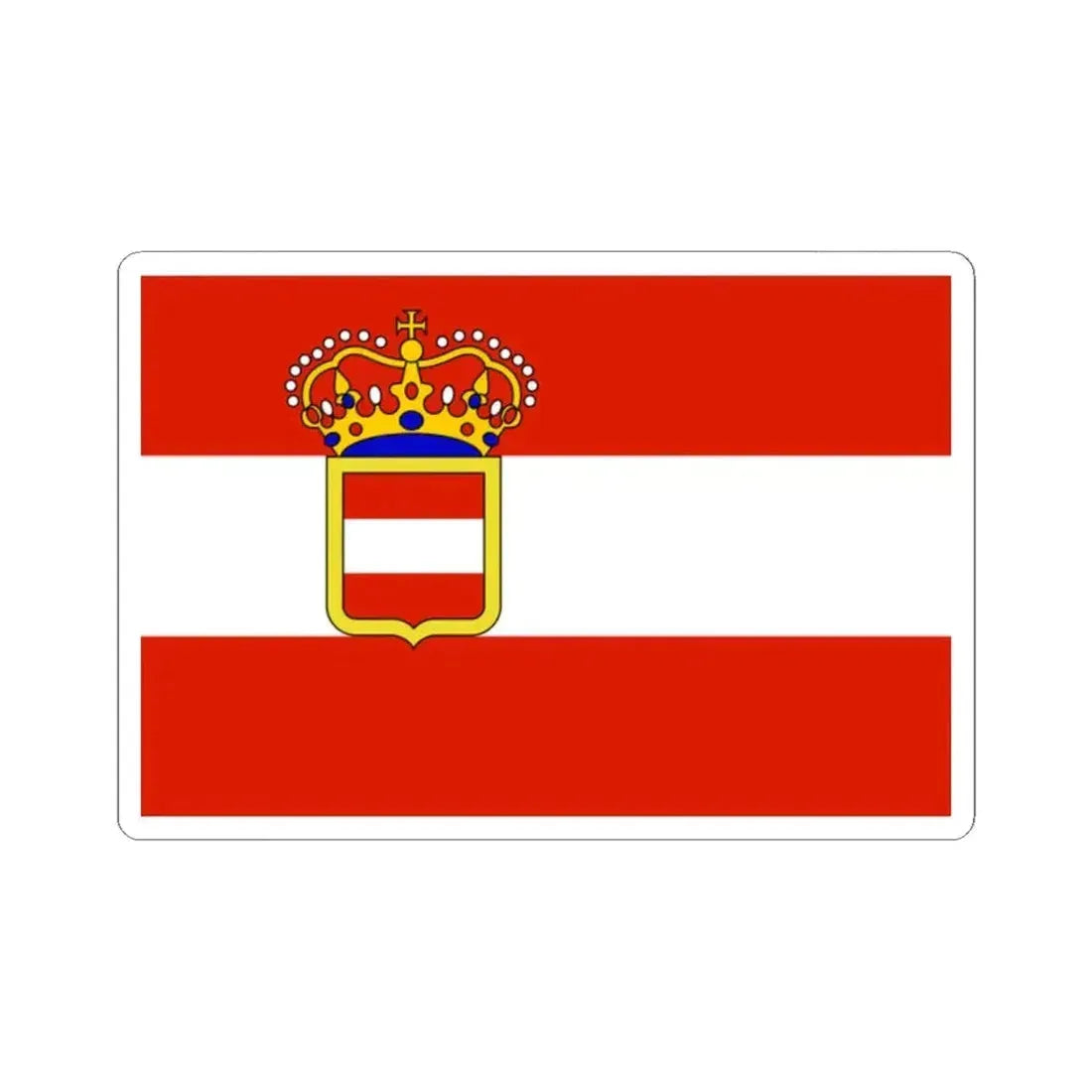 Flag of Archduchy of Austria 1894 - 1918 (Austria) STICKER Vinyl Kiss-Cut Decal 2 Inch White - The Sticker Space