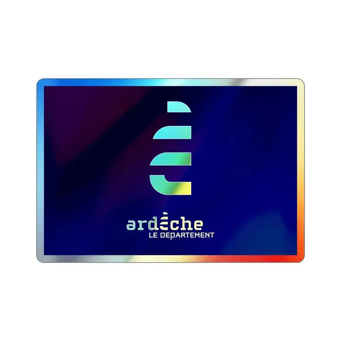 Flag of Ardèche France Holographic STICKER Die-Cut Vinyl Decal 4 Inch - The Sticker Space