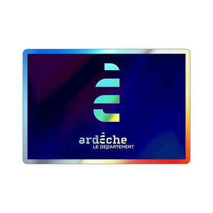 Flag of Ardèche France Holographic STICKER Die-Cut Vinyl Decal 6 Inch - The Sticker Space