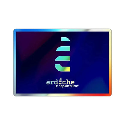 Flag of Ardèche France Holographic STICKER Die-Cut Vinyl Decal - The Sticker Space