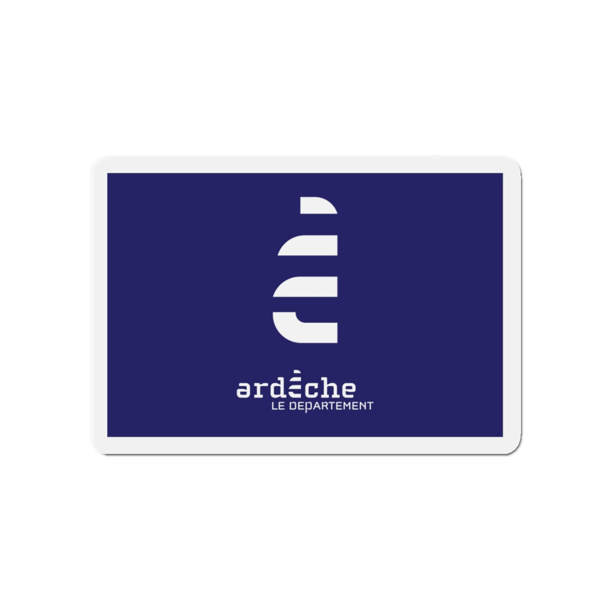 Flag of Ardèche France - Die-Cut Magnet-4" x 4"-The Sticker Space