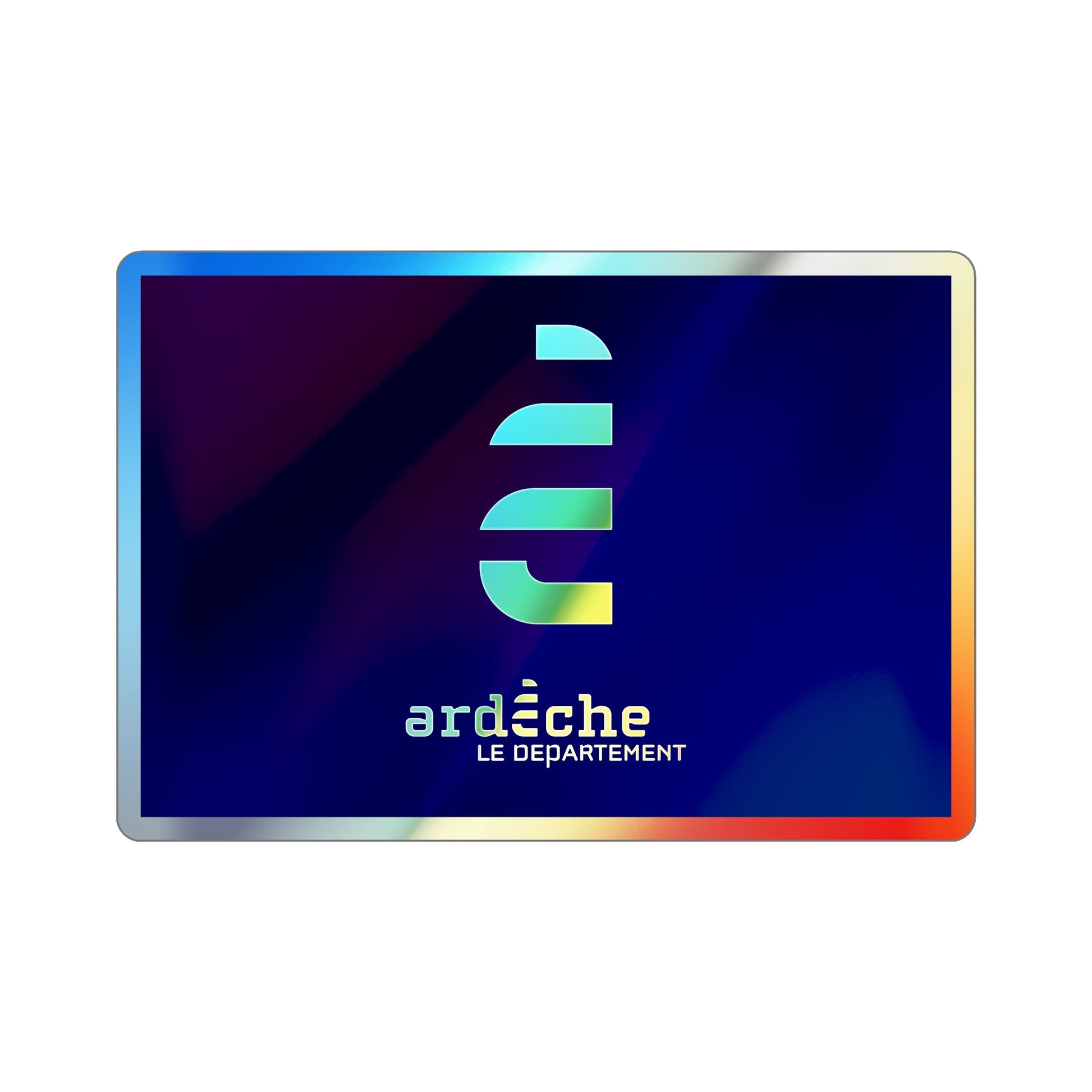 Flag of Ardèche France Holographic STICKER Die-Cut Vinyl Decal-4 Inch-The Sticker Space