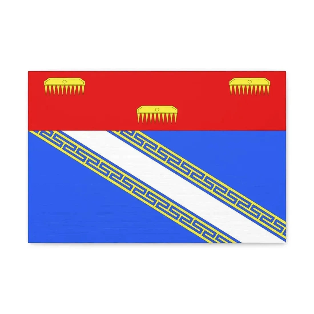 Flag of Ardennes France 2 - Canvas Wall Art 18″ x 12″ 1.25" - The Sticker Space