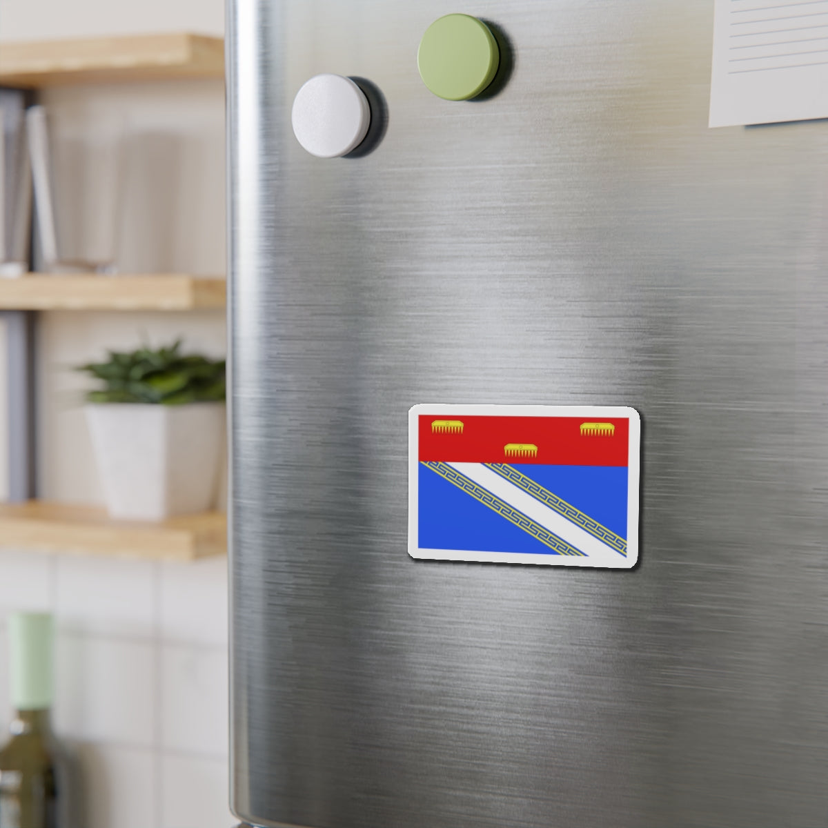 Flag of Ardennes France 2 - Die-Cut Magnet-The Sticker Space