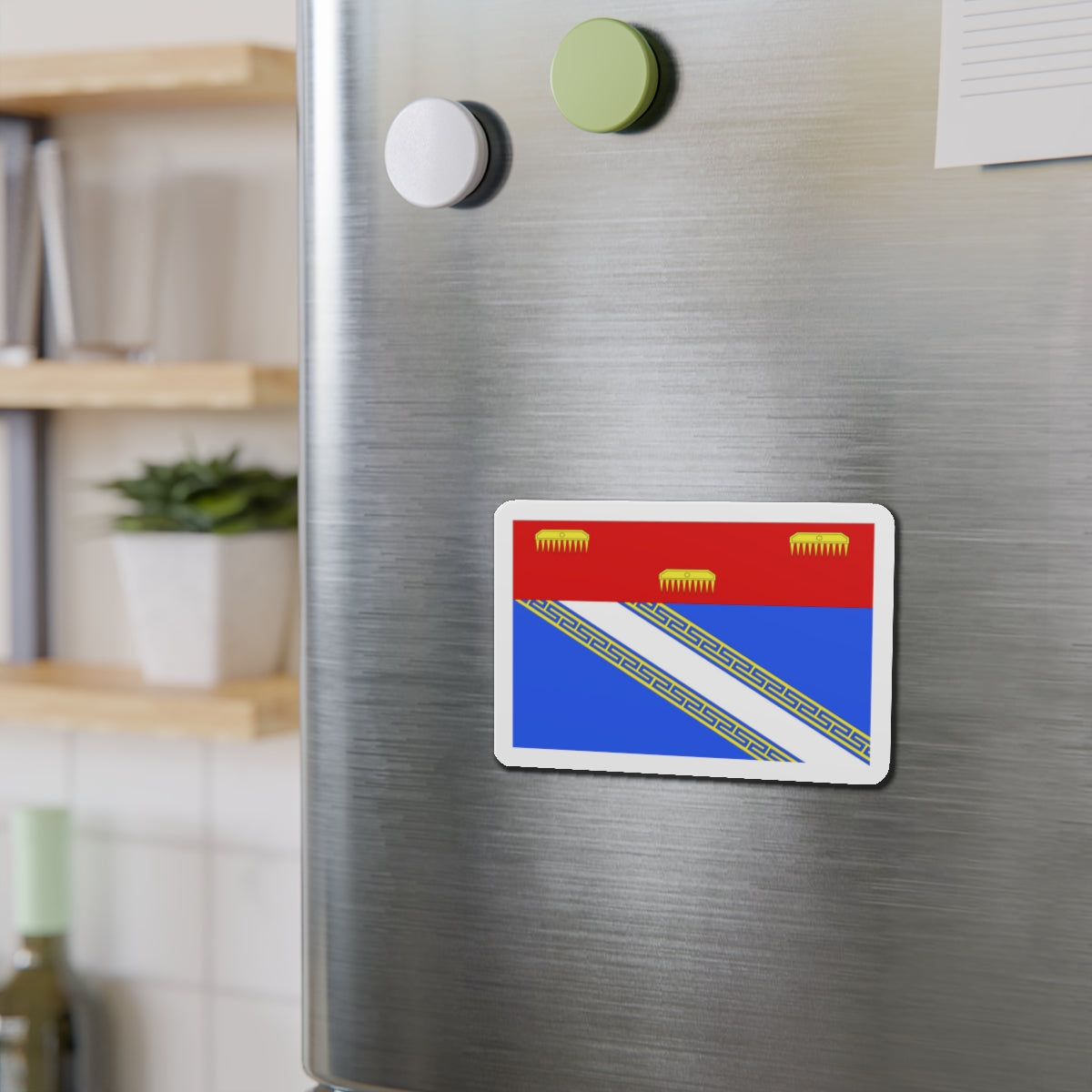 Flag of Ardennes France 2 - Die-Cut Magnet-The Sticker Space