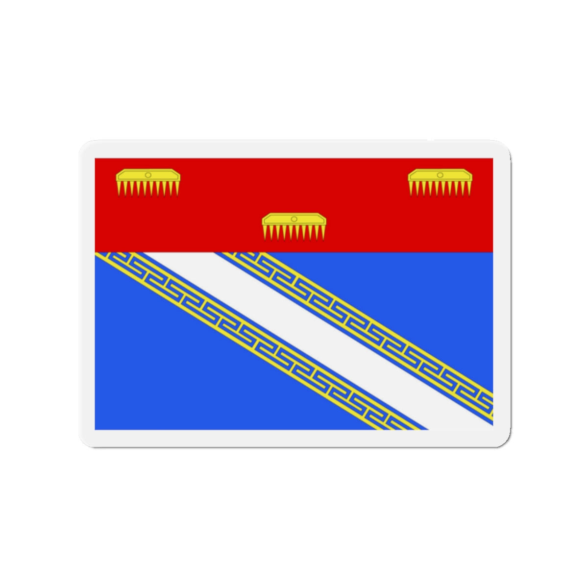 Flag of Ardennes France 2 - Die-Cut Magnet-2" x 2"-The Sticker Space