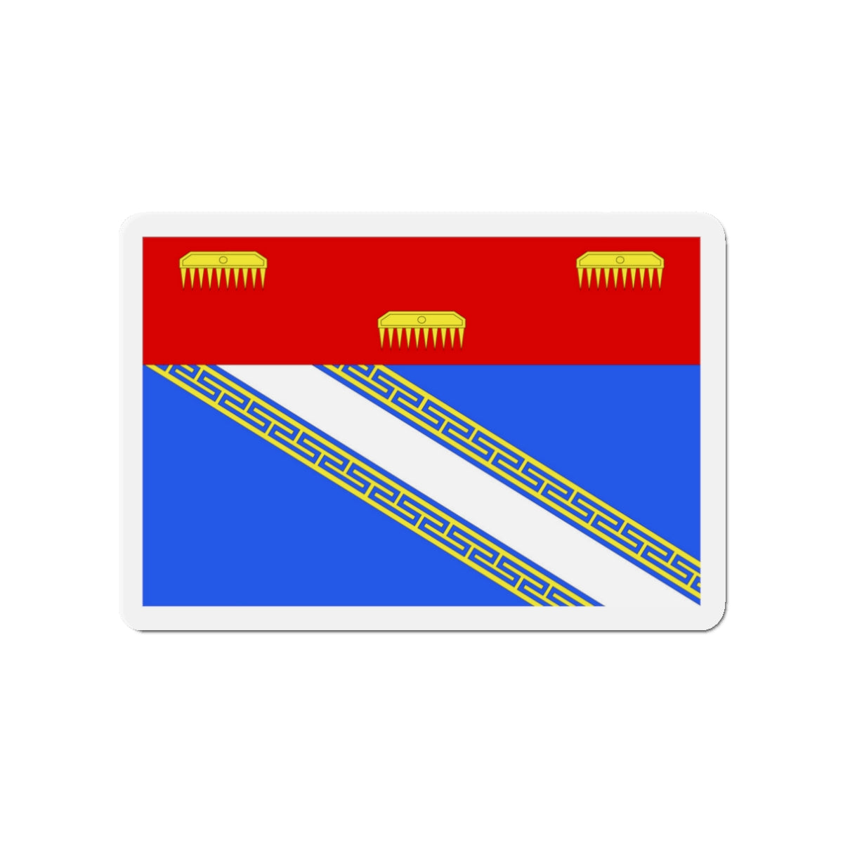 Flag of Ardennes France 2 - Die-Cut Magnet-3" x 3"-The Sticker Space