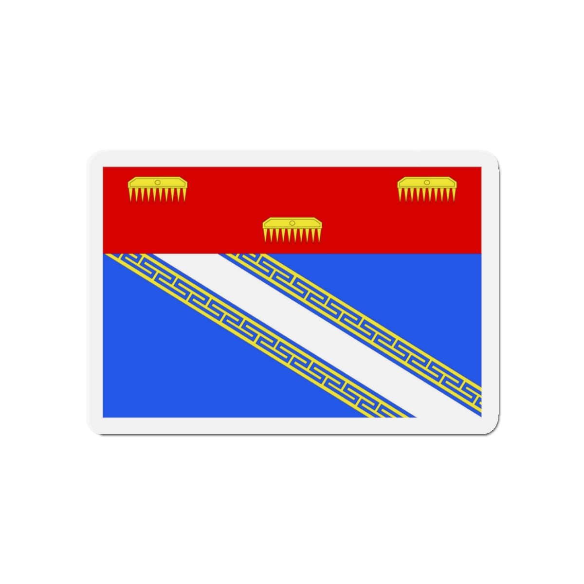 Flag of Ardennes France 2 - Die-Cut Magnet-4" x 4"-The Sticker Space