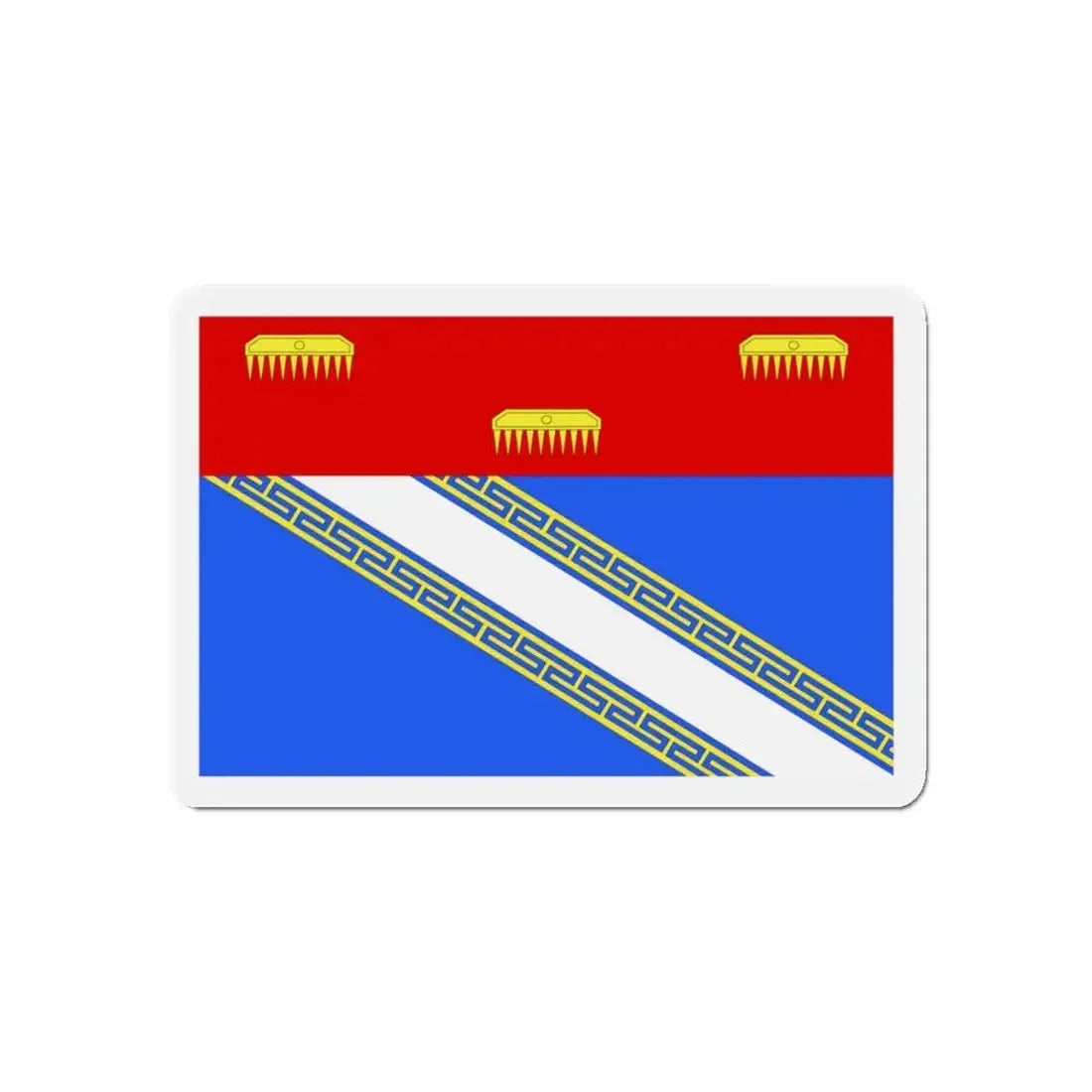 Flag of Ardennes France 2 - Refrigerator Magnet 5 Inch - The Sticker Space