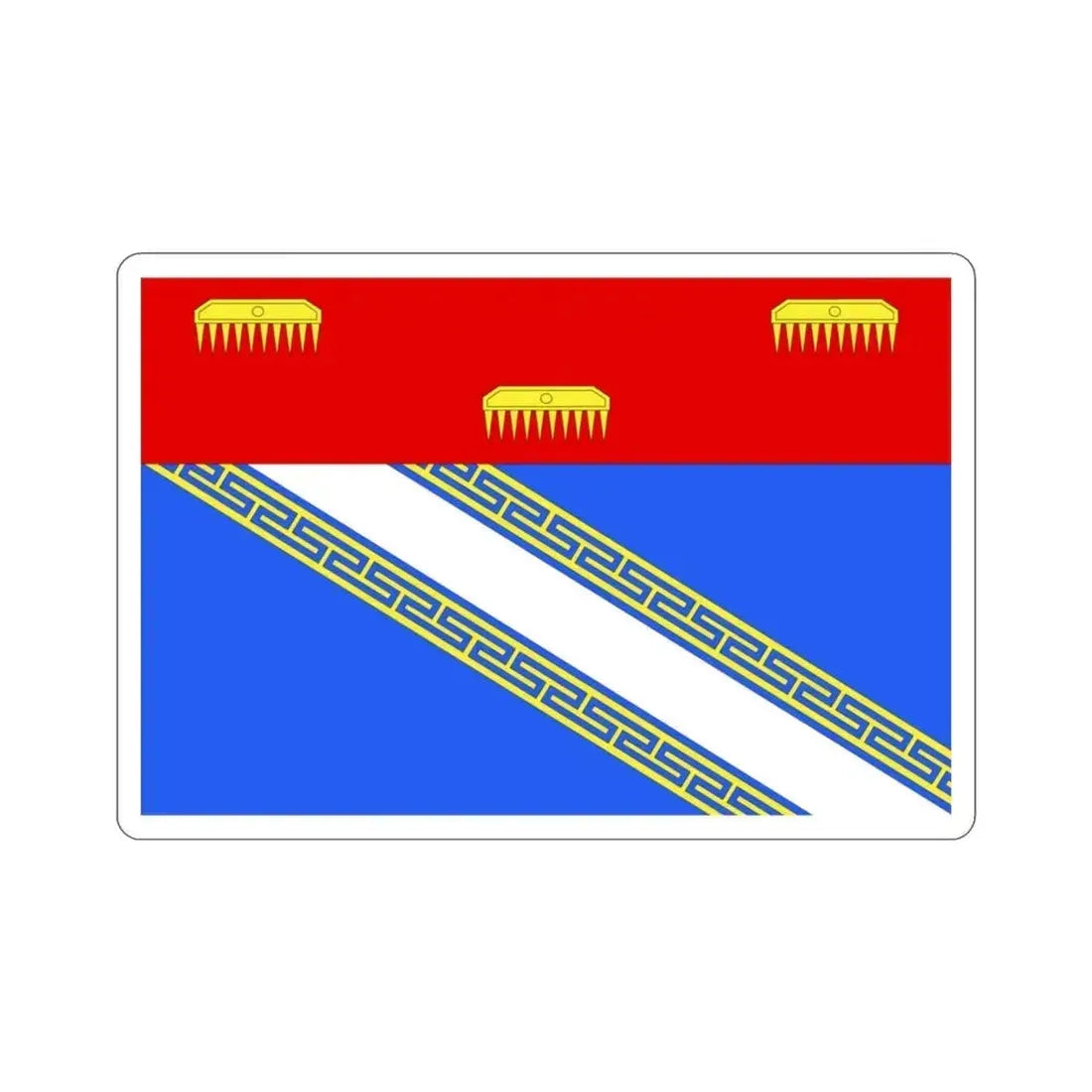 Flag of Ardennes France 2 STICKER Vinyl Die-Cut Decal 3 Inch - The Sticker Space