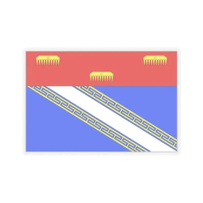 Flag of Ardennes France 2 - STICKER Vinyl Kiss-Cut Decal 3 Inch Transparent - The Sticker Space