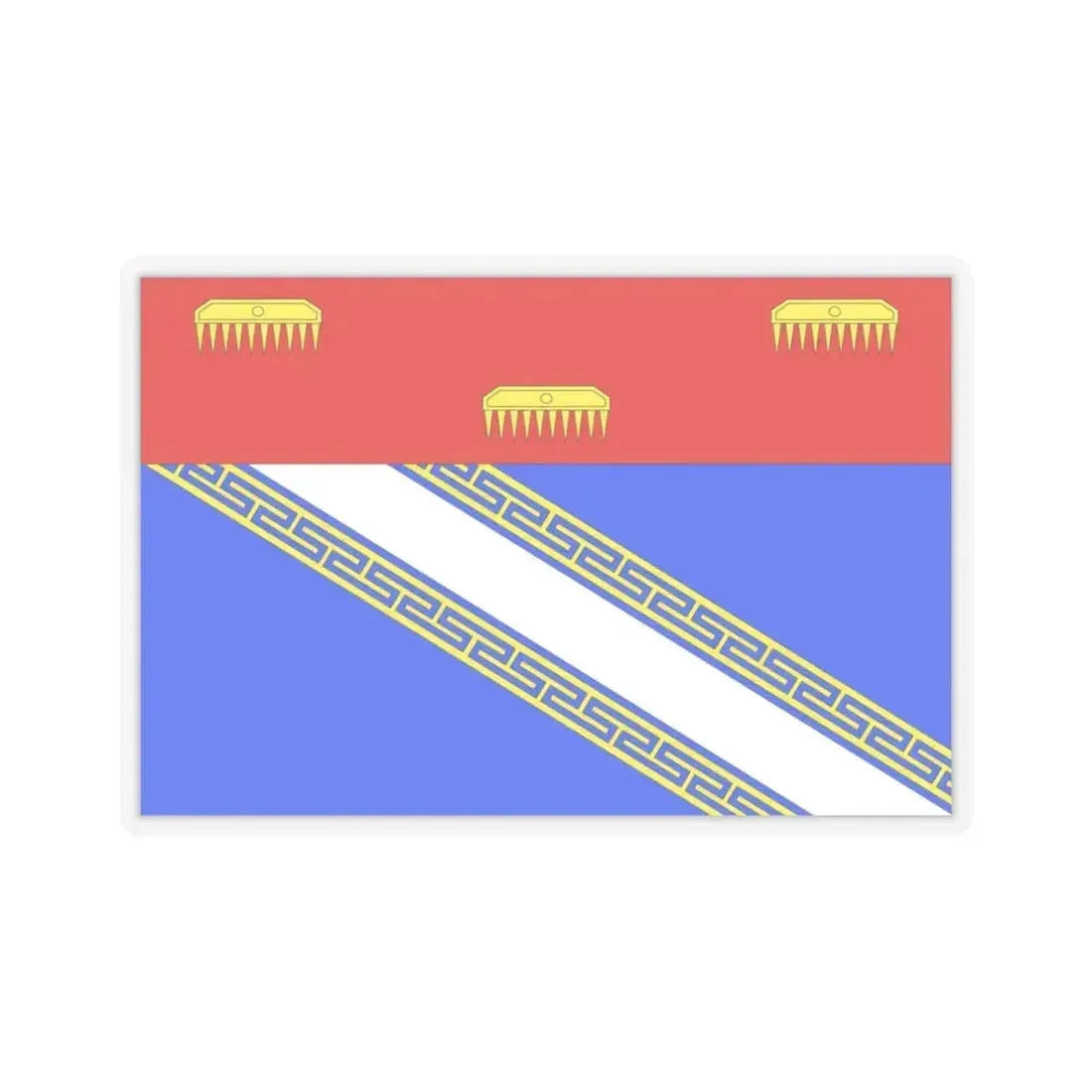 Flag of Ardennes France 2 - STICKER Vinyl Kiss-Cut Decal 4 Inch Transparent - The Sticker Space