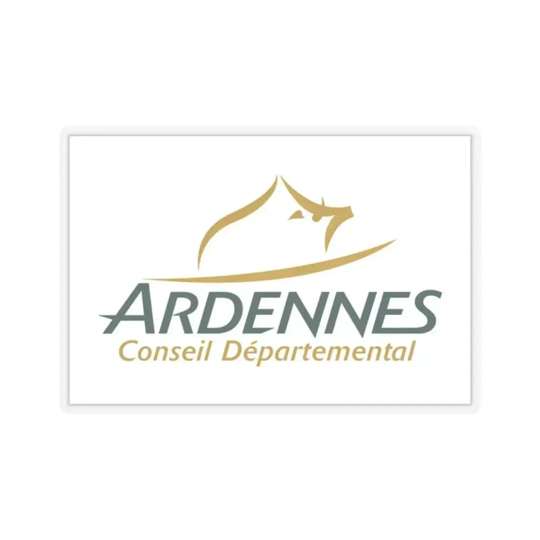 Flag of Ardennes France - STICKER Vinyl Kiss-Cut Decal 2 Inch Transparent - The Sticker Space