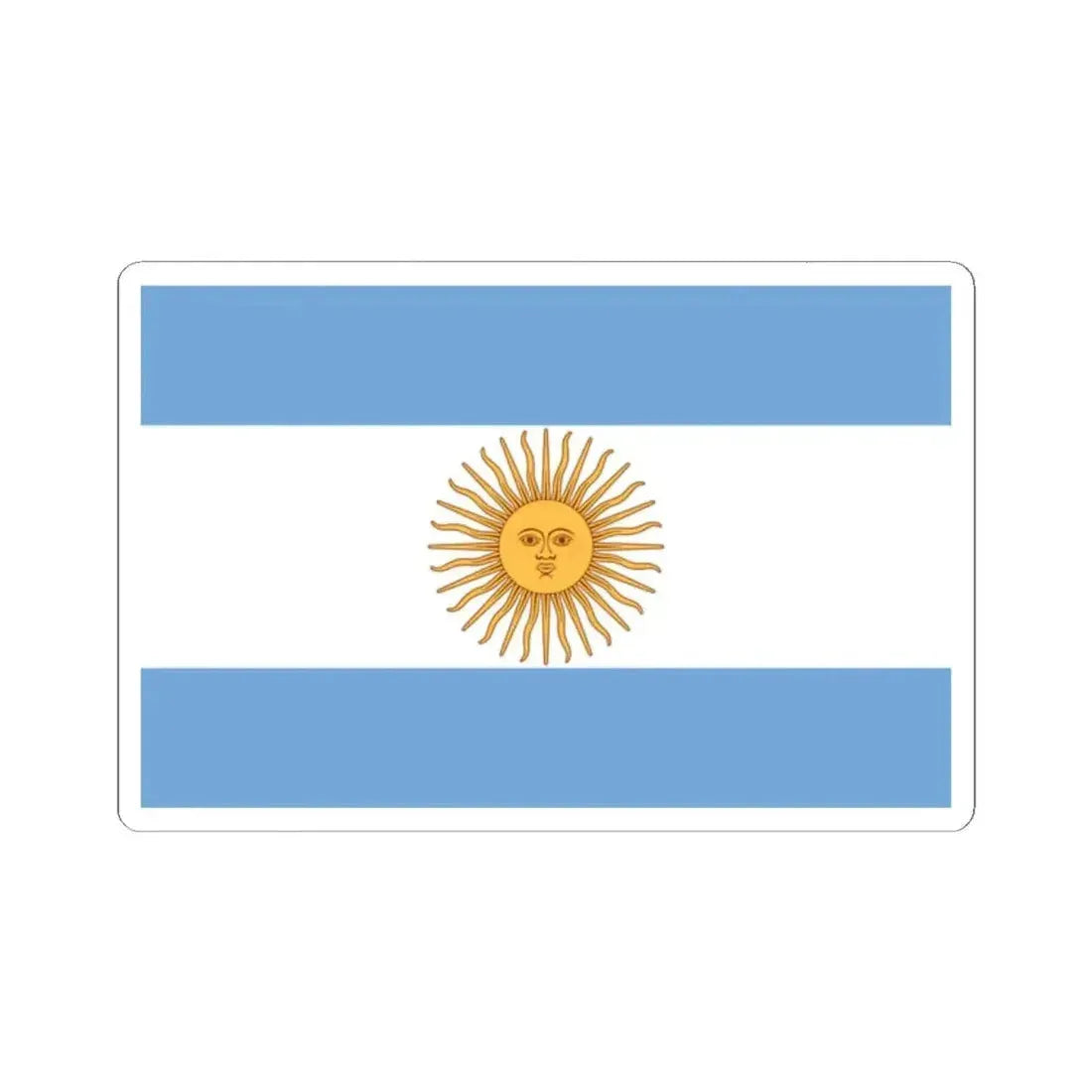 Flag of Argentina 1816 (Argentina) STICKER Vinyl Kiss-Cut Decal 2 Inch White - The Sticker Space