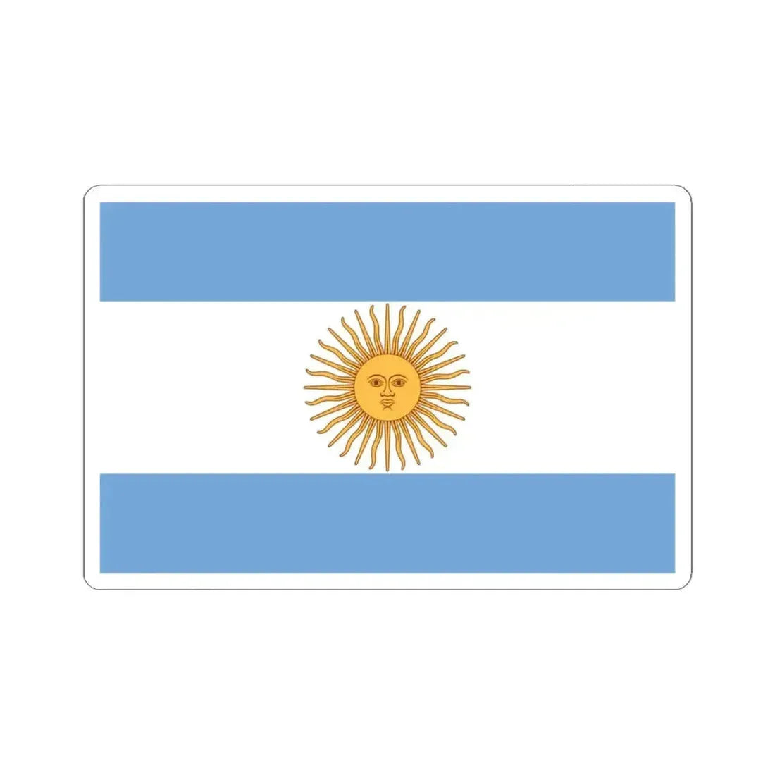 Flag of Argentina 1816 (Argentina) STICKER Vinyl Kiss-Cut Decal 3 Inch White - The Sticker Space