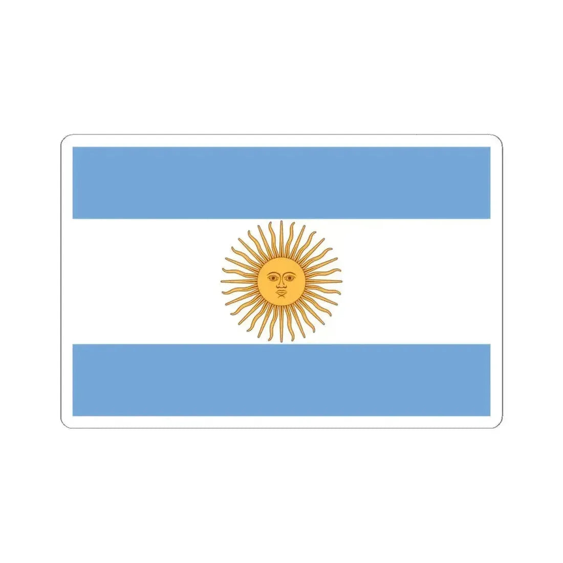 Flag of Argentina 1816 (Argentina) STICKER Vinyl Kiss-Cut Decal 4 Inch White - The Sticker Space