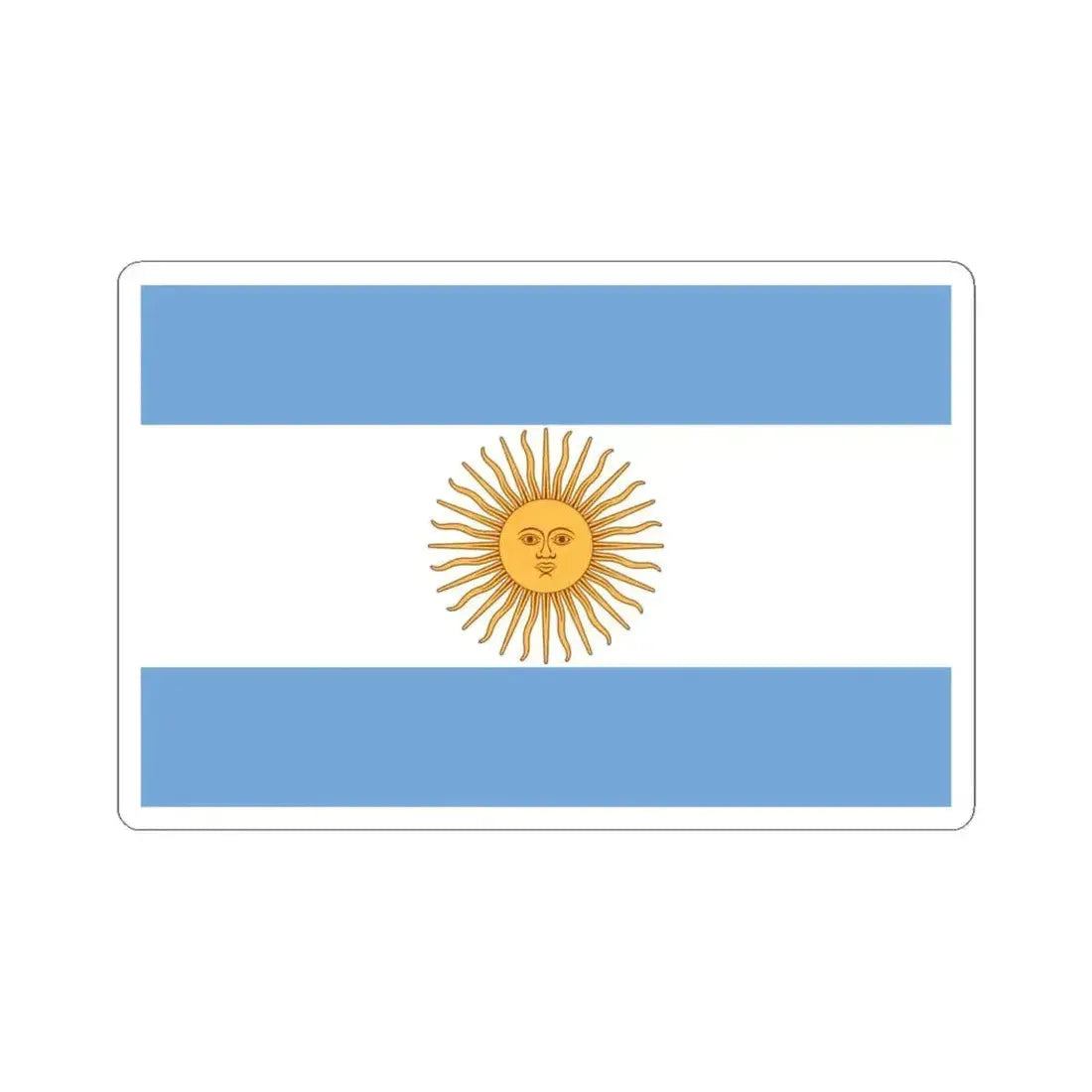 Flag of Argentina 1816 (Argentina) STICKER Vinyl Kiss-Cut Decal 6 Inch White - The Sticker Space