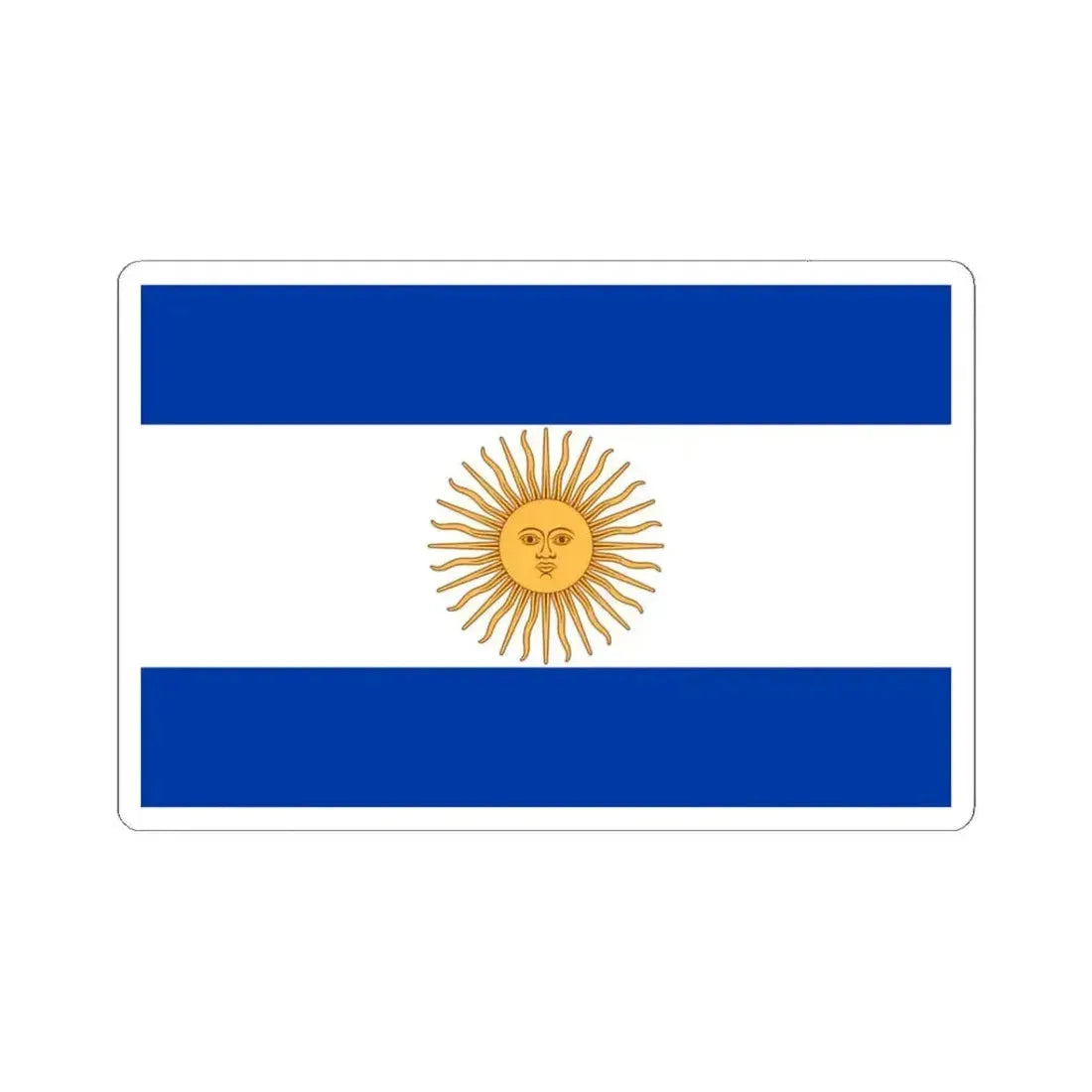 Flag of Argentina 1819 (Argentina) STICKER Vinyl Kiss-Cut Decal 3 Inch White - The Sticker Space