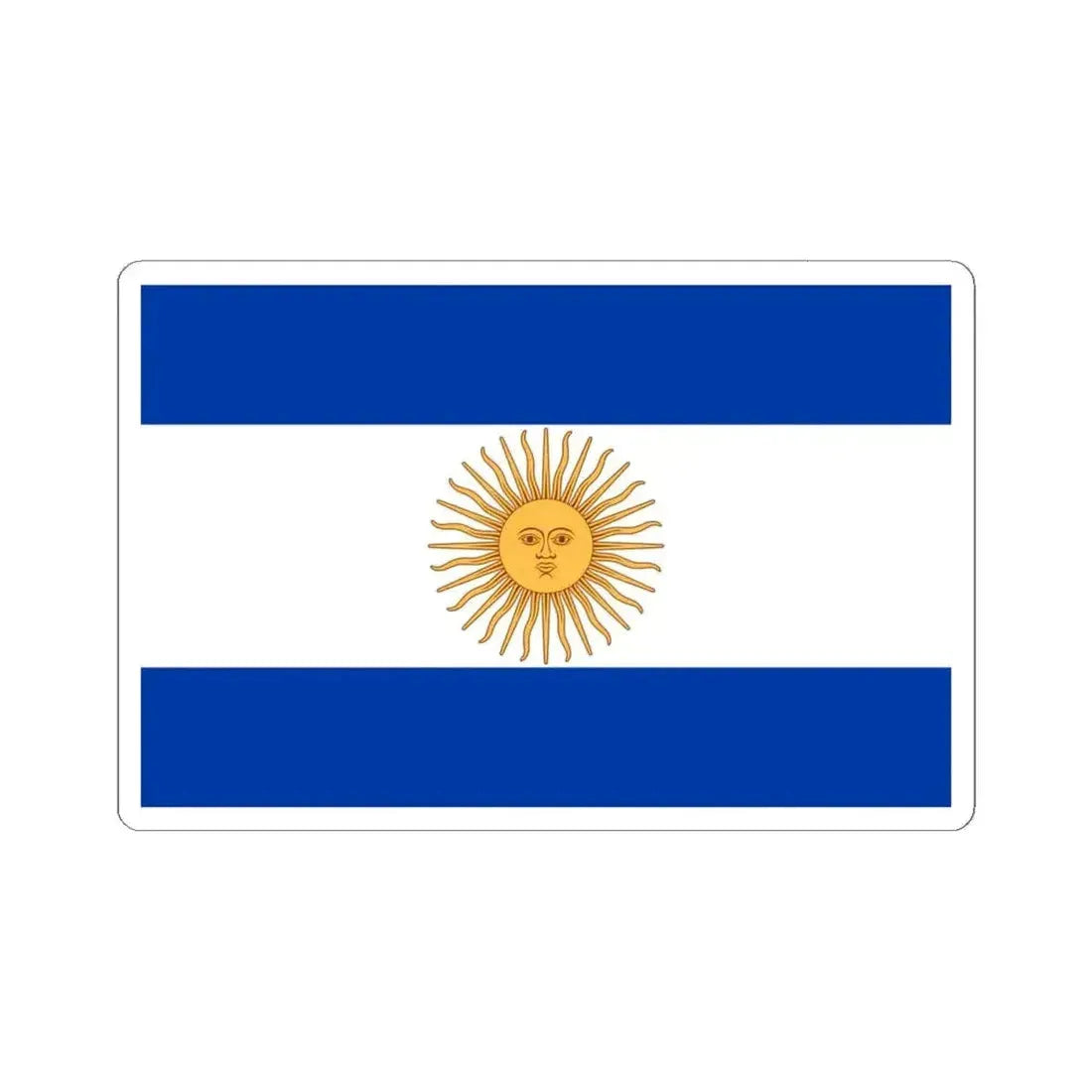 Flag of Argentina 1819 (Argentina) STICKER Vinyl Kiss-Cut Decal 4 Inch White - The Sticker Space