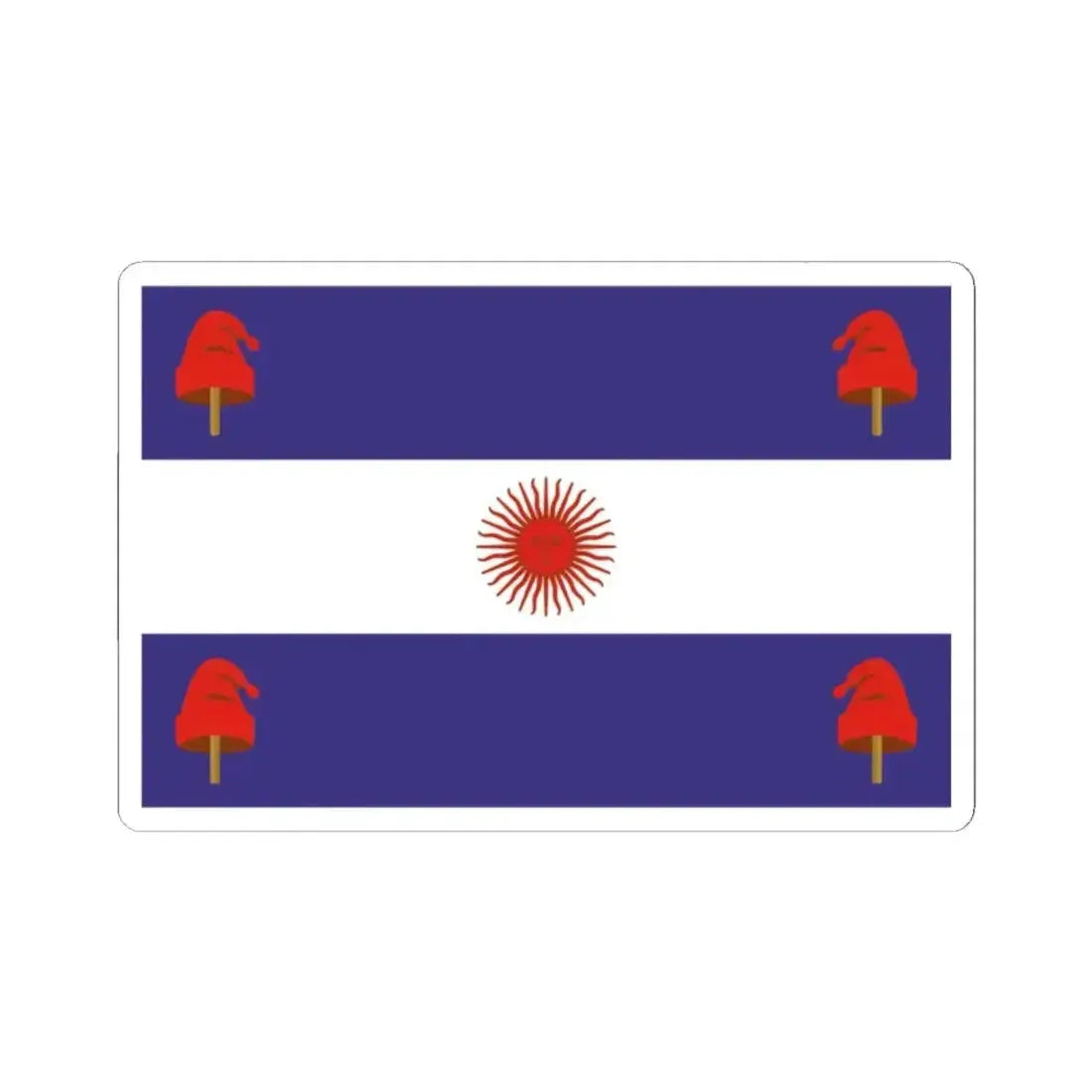 Flag of Argentina 1840 (Argentina) STICKER Vinyl Kiss-Cut Decal 2 Inch White - The Sticker Space