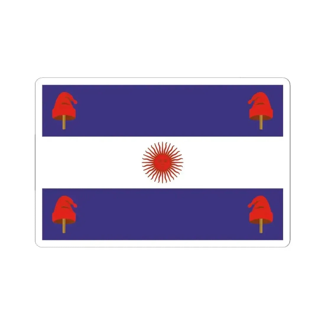 Flag of Argentina 1840 (Argentina) STICKER Vinyl Kiss-Cut Decal 3 Inch White - The Sticker Space