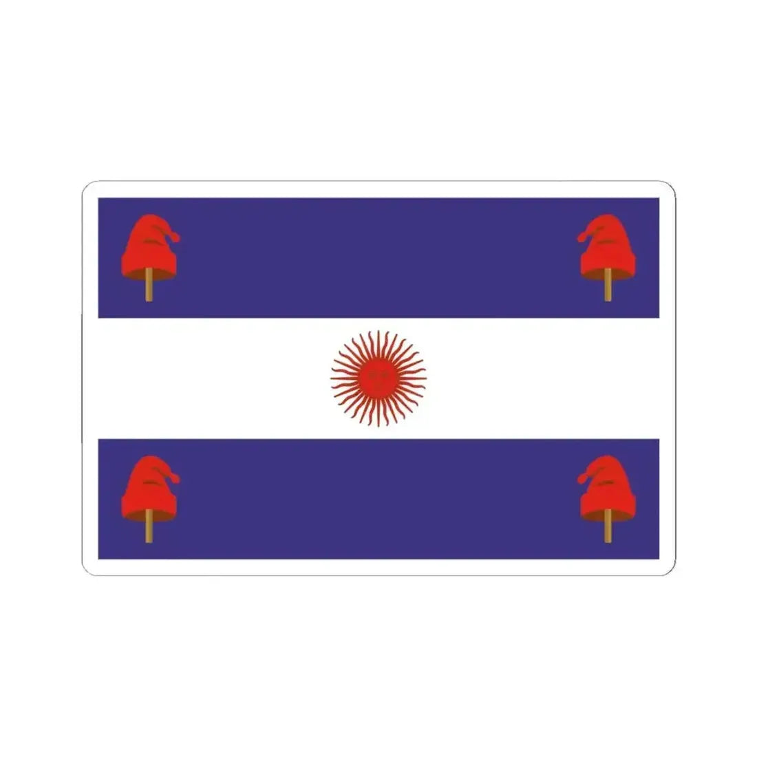 Flag of Argentina 1840 (Argentina) STICKER Vinyl Kiss-Cut Decal 4 Inch White - The Sticker Space